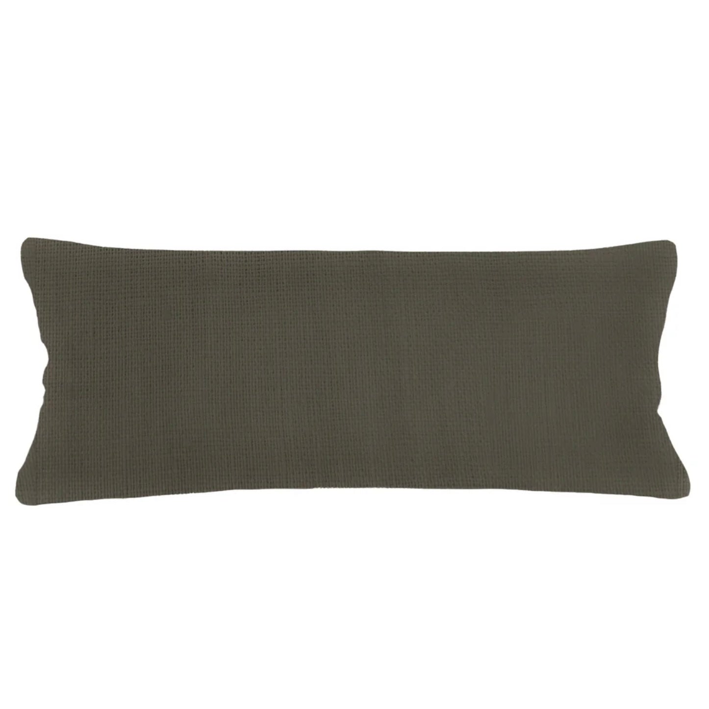 Anaya Home So Soft Linen Hunter Green Lumbar Pillow 14x40 With Down Insert - Image 1