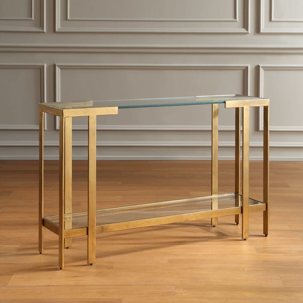 Uttermost Kendrick Radiant Gold Leaf Finish Console Table - Image 2