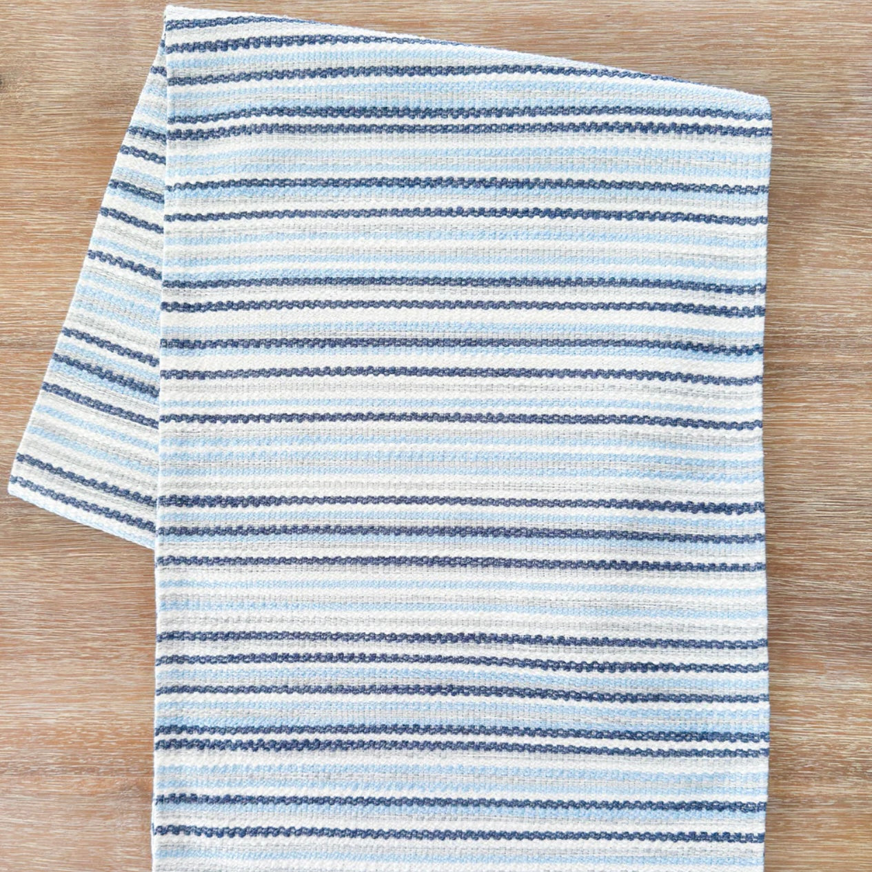 Anaya Home Blue Yacht Stripe Indoor Outdoor Table Runner - Image 3