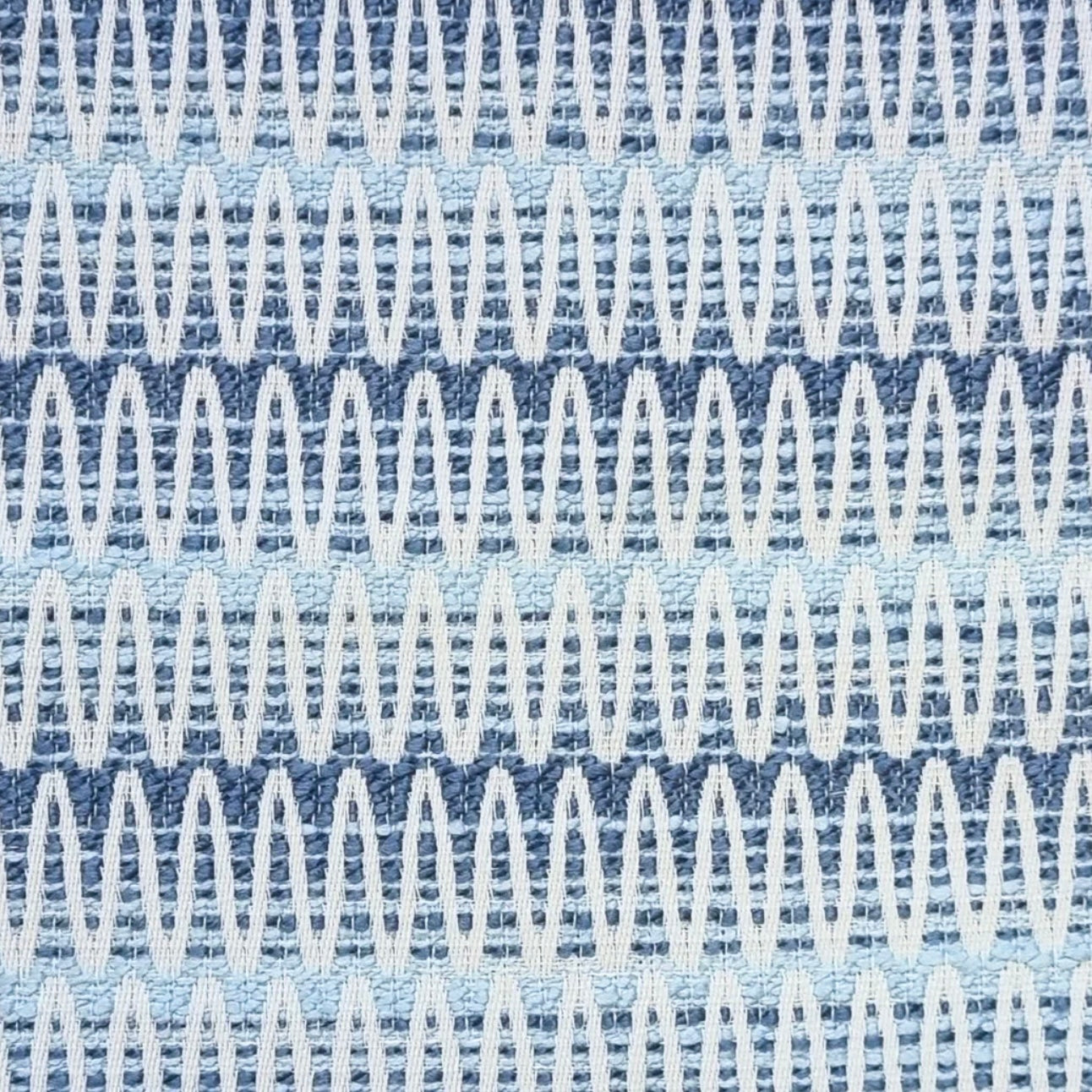 Anaya Home Summer Twist Blue Indoor Outdoor Table Runner - Image 2