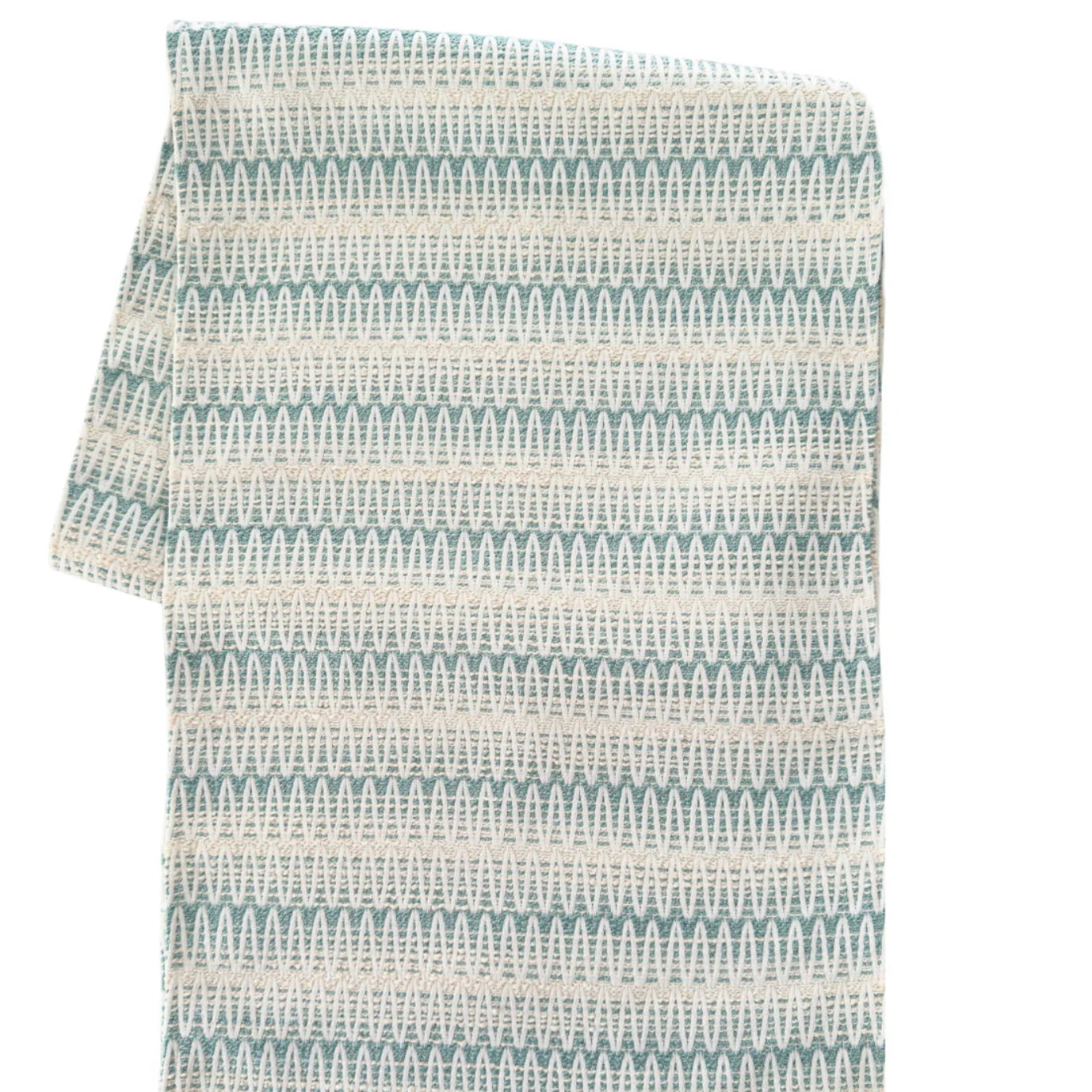 Anaya Home Summer Twist Aqua Indoor Outdoor Table Runner