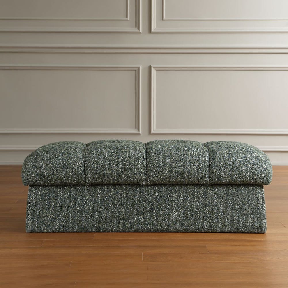 Uttermost Harlem Moss Green Tufted Bench - Image 2