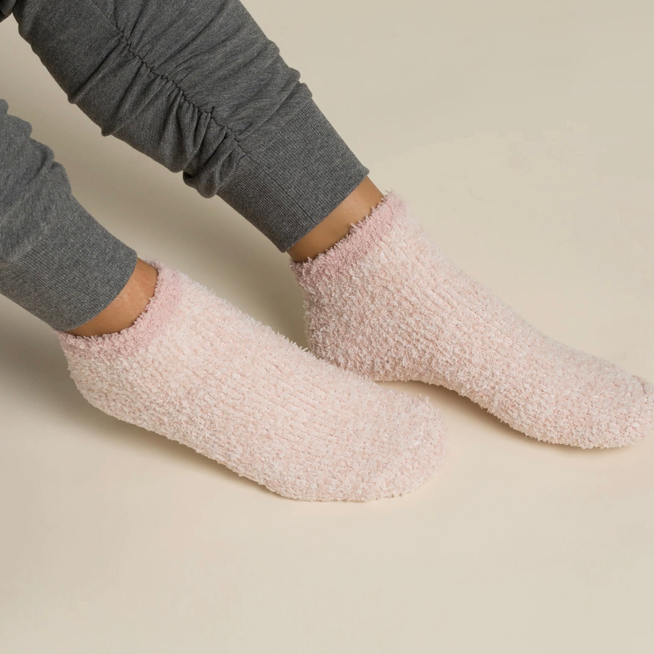 Barefoot Dreams CozyChic 2 Pair Tennis Sock Set ~ Dusty Rose - Image 2