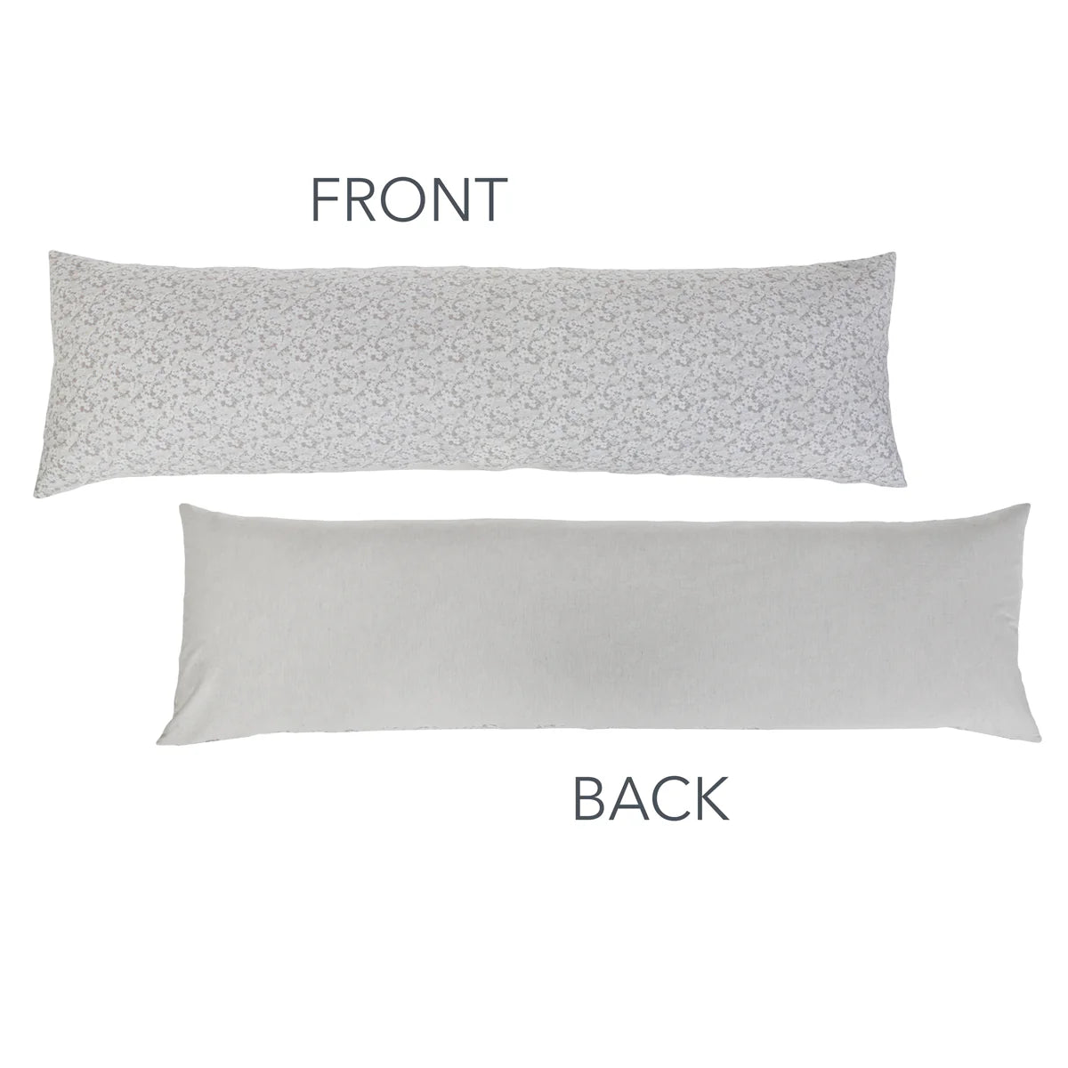 Pom Pom at Home June Ocean and Grey Floral Body Pillow with Insert ~ 18 x 60 - Image 3