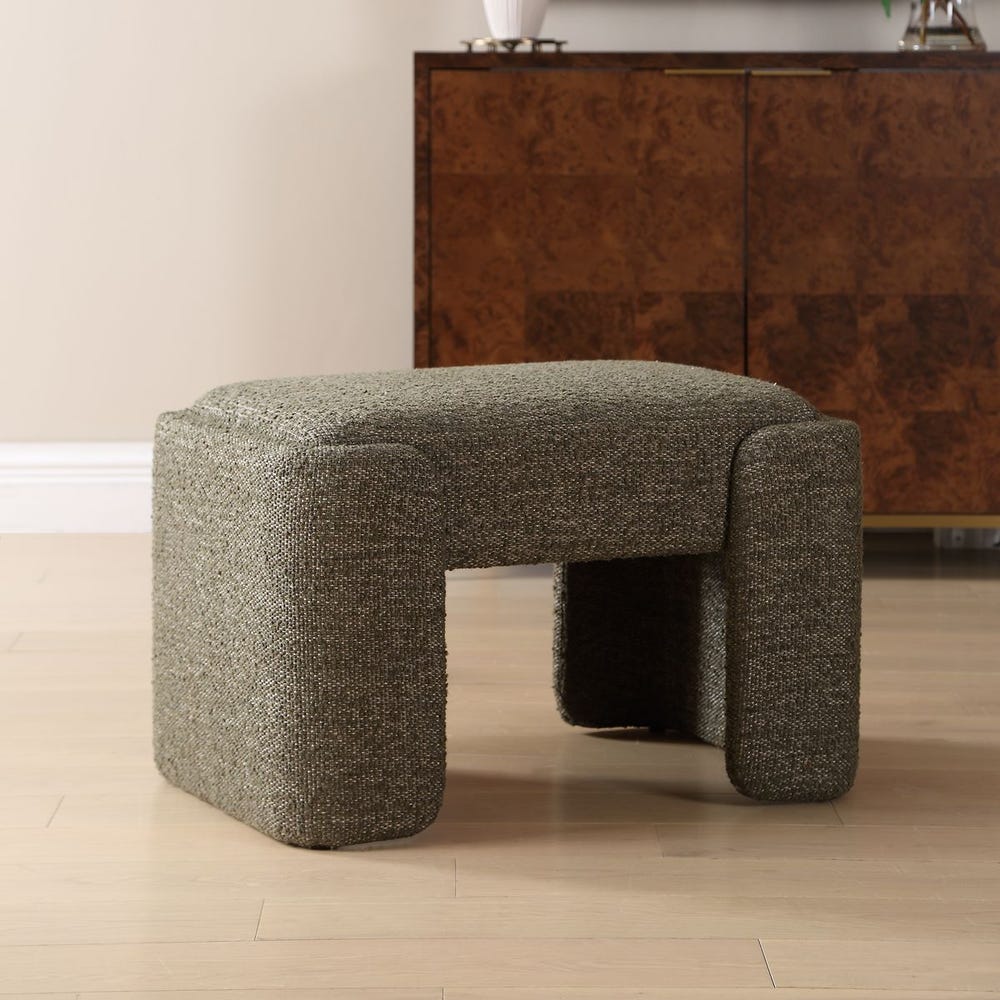 Uttermost Angus Green Boucle Small Bench - Image 2