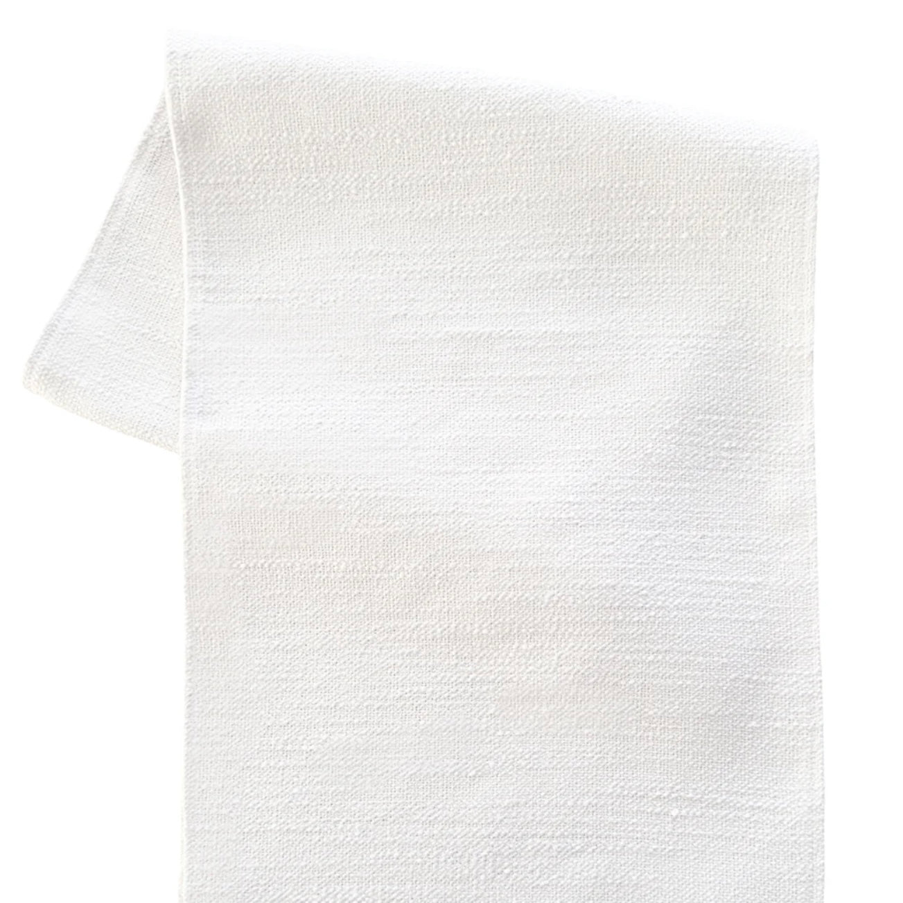 Anaya Home Seaside Smooth White Indoor Outdoor Table Runner - Image 2