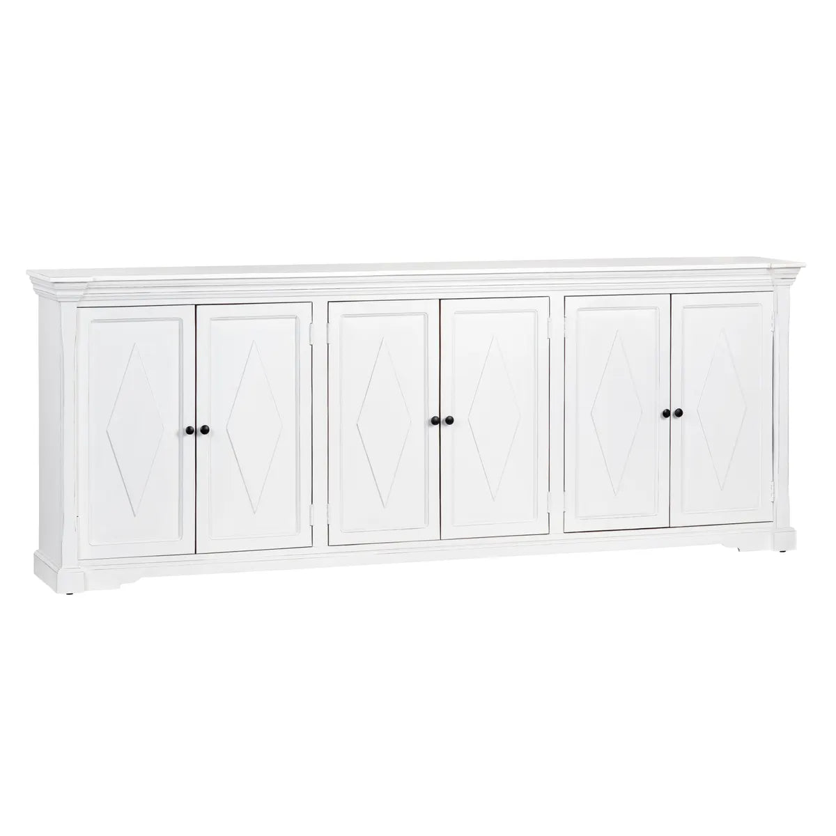 Crestview Collection Diamond White Finish Mango Wood Sideboard - Image 3