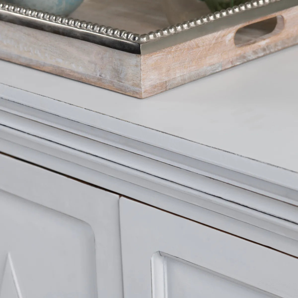 Crestview Collection Diamond White Finish Mango Wood Sideboard - Image 2