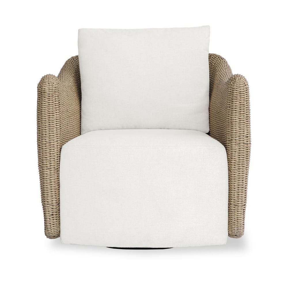 Uttermost Sunset Outdoor Swivel Lounge Chair ~ Twisted Oatmeal All- Weather Wicker - Image 2