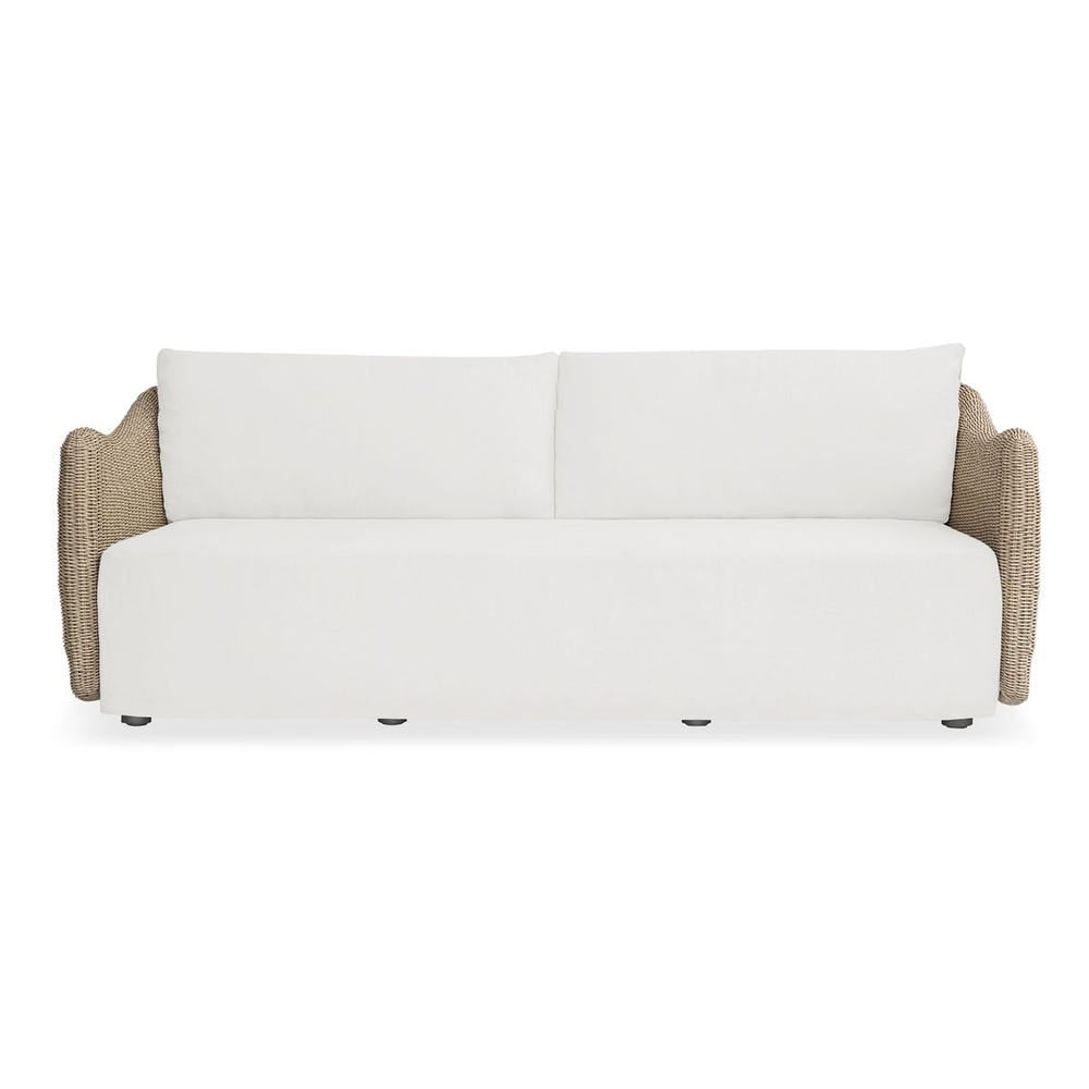 Uttermost Sunset Outdoor Sofa ~ Twisted Oatmeal All- Weather Wicker - Image 3