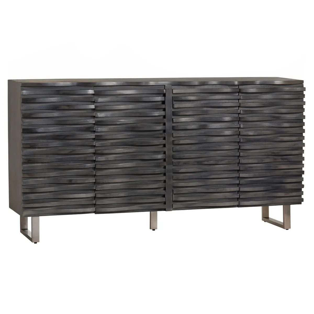 Crestview Collection Cabalerro Wave Woven Wood Sideboard - Image 3