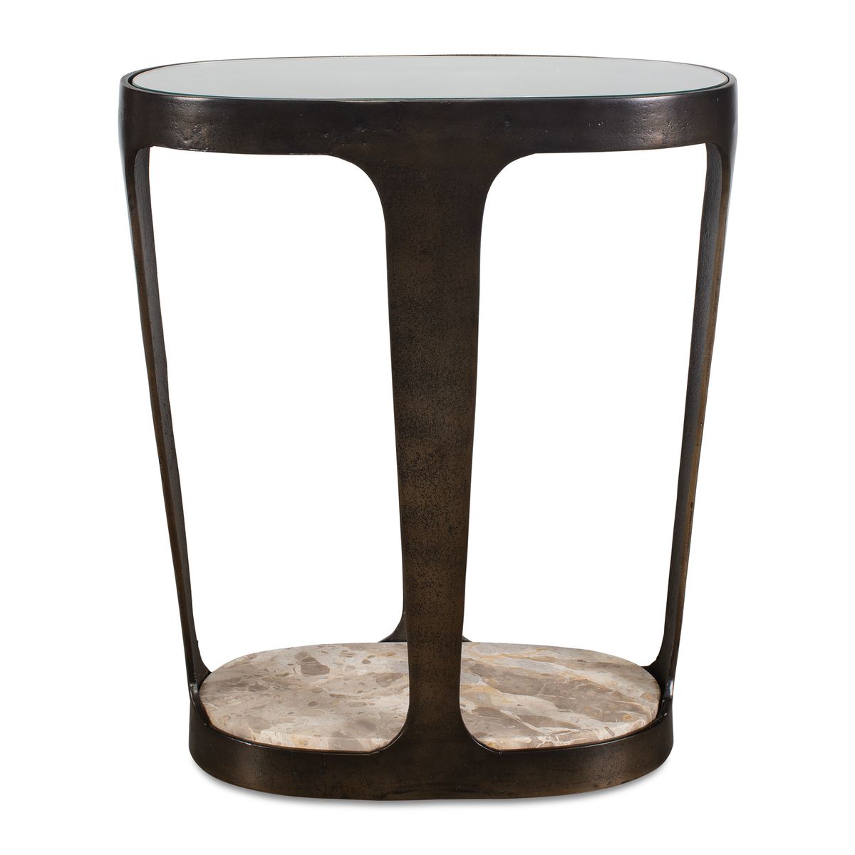 Uttermost Coronado Dark Bronze Aluminum Base Accent Table