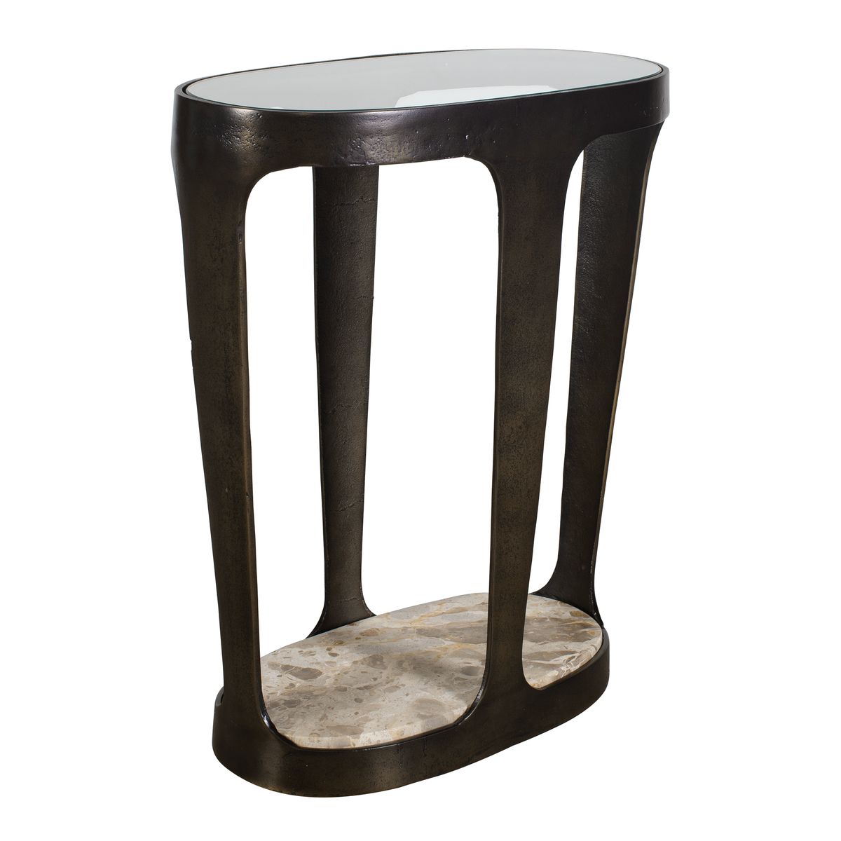Uttermost Coronado Dark Bronze Aluminum Base Accent Table - Image 2