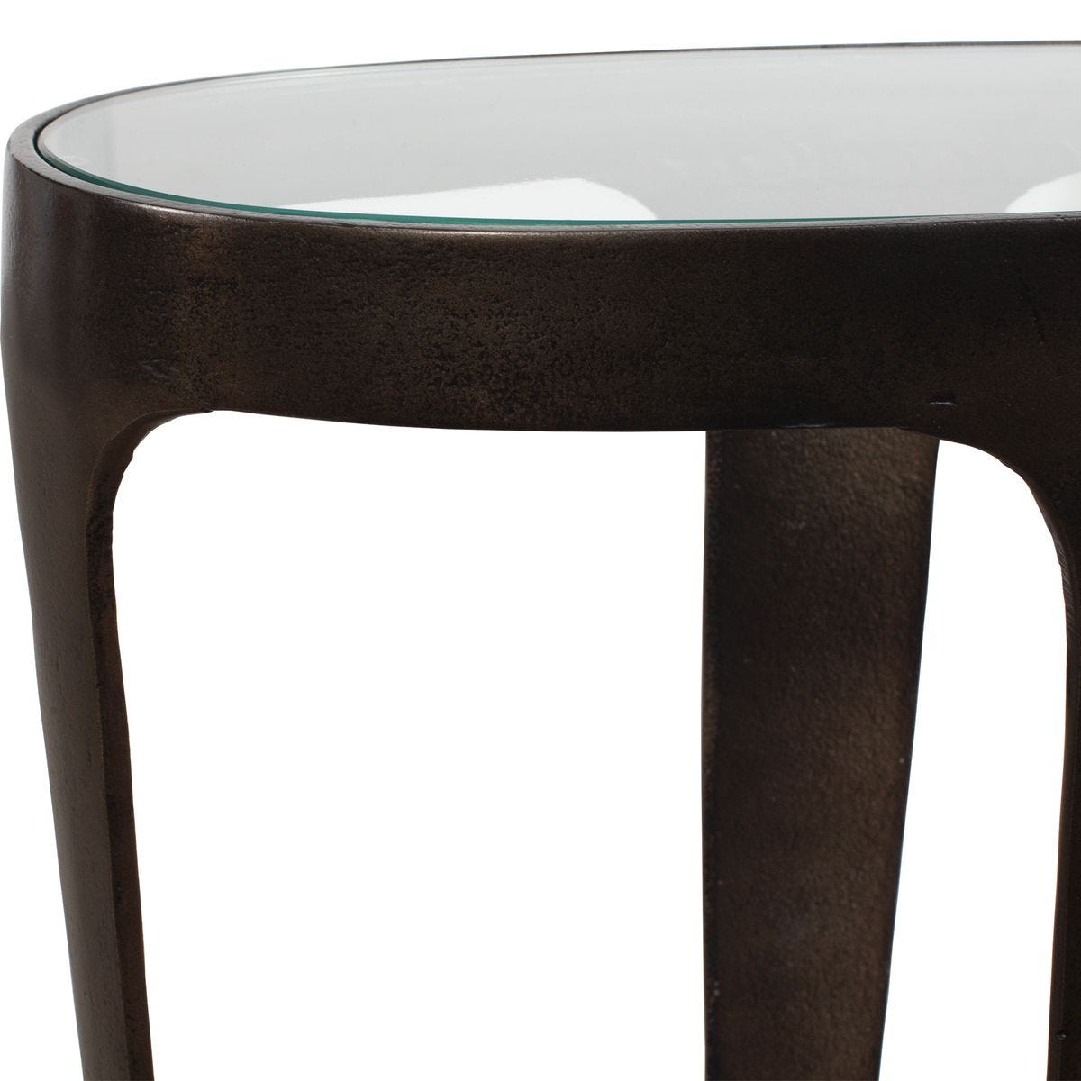 Uttermost Coronado Dark Bronze Aluminum Base Accent Table - Image 3