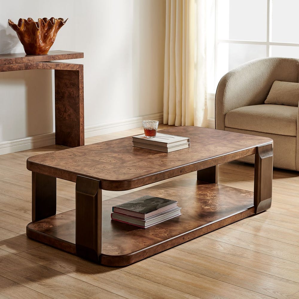 Uttermost Vance Mappa Burl Coffee Table - Image 2