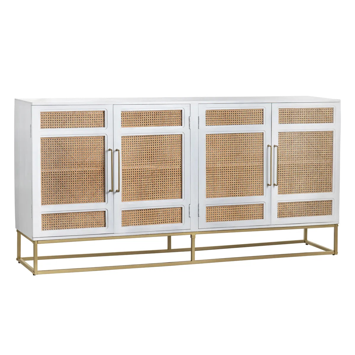 Crestview Collection Biscayne White Rattan Sideboard - Image 2