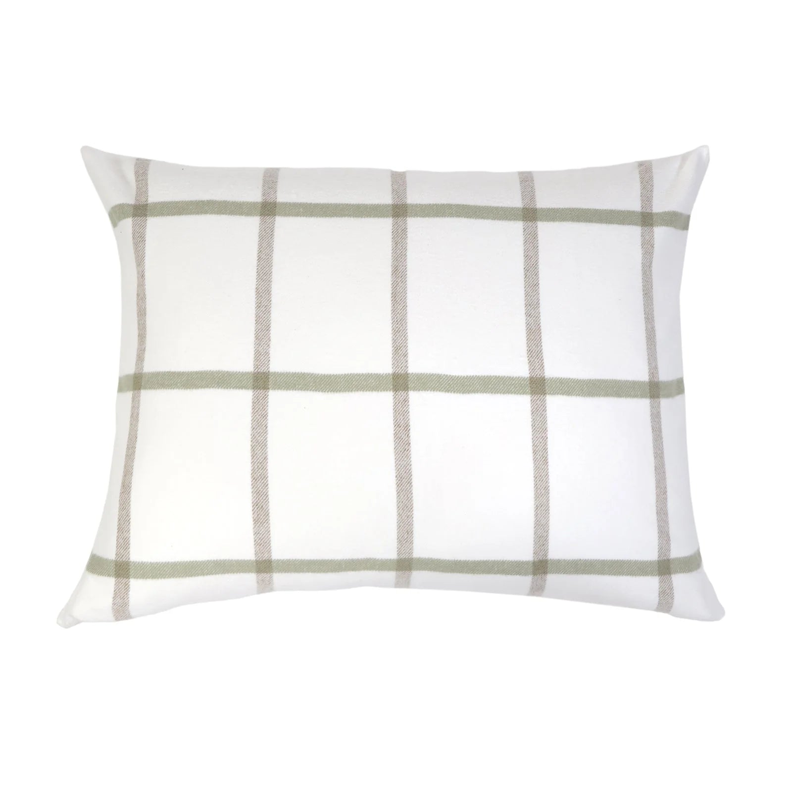 Pom Pom at Home Copenhagen White and Olive Big Pillow with Insert ~ 28 x 36 - Image 2
