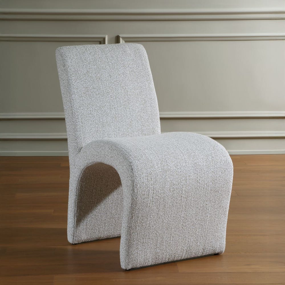 Uttermost Valentin Beige And White Boucle Dining Chair - Image 3