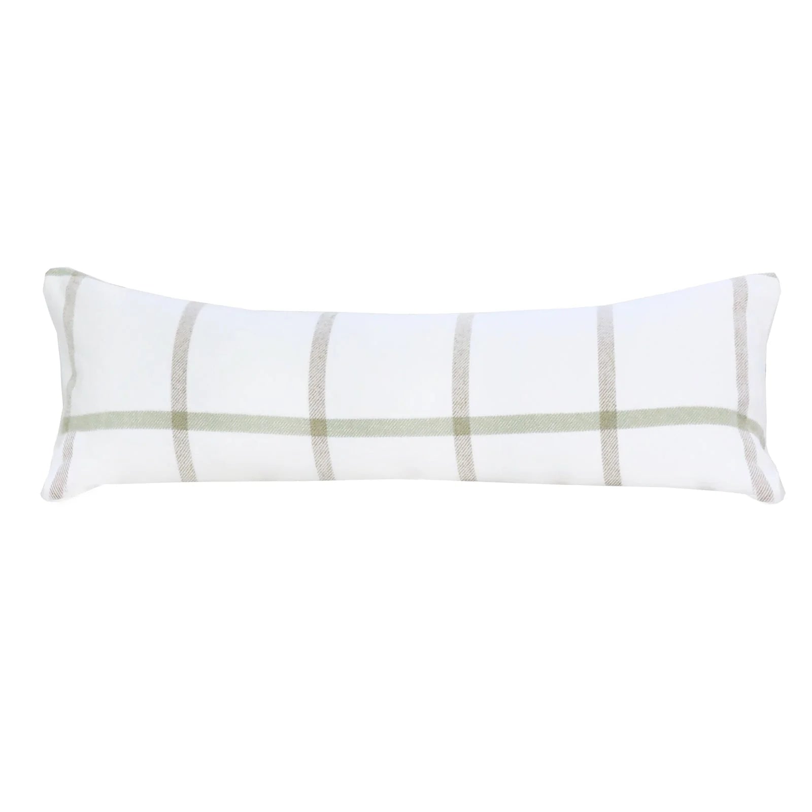 Pom Pom at Home Copenhagen White and Olive Pillow with Insert ~ 14 x 40 - Image 2