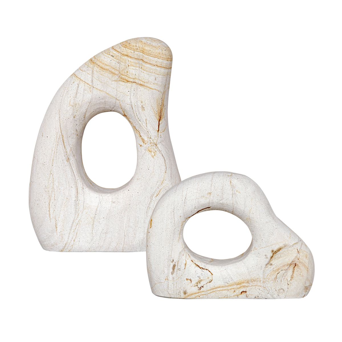 Uttermost Stone Flow Palimanan Set of 2 Stone Sculptures ~ Outdoor And Indoor Use - Image 3