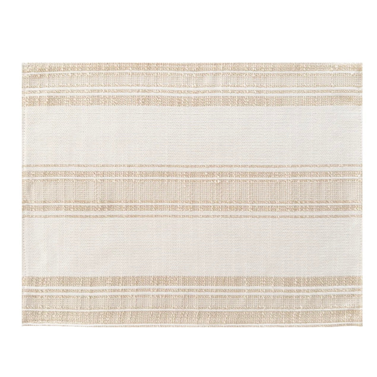 Anaya Home Beach Club Beige Stripe Indoor Outdoor Placemat - Image 2