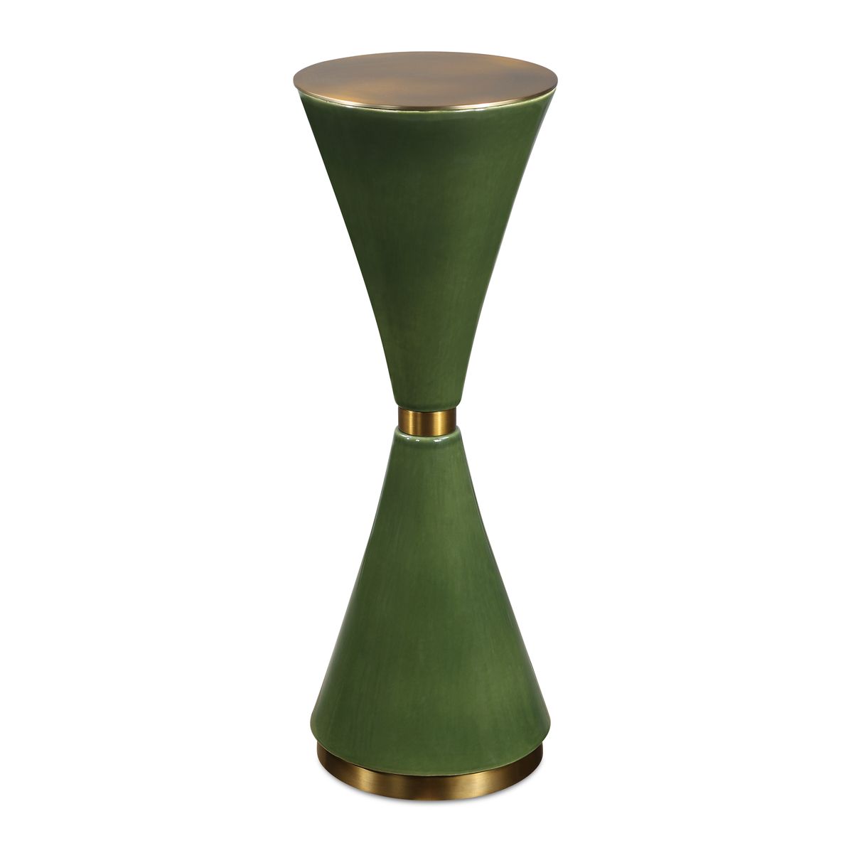 Uttermost Ronde Jade Green Ceramic Drink Table - Image 2