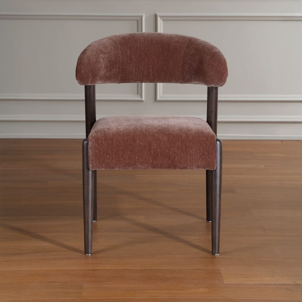 Uttermost Avera Mid- Century Tobacco Velvet Dining Chair - Image 1