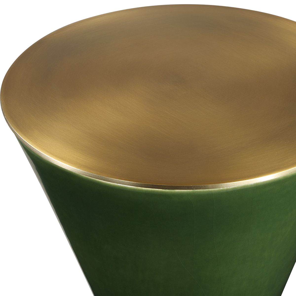 Uttermost Ronde Jade Green Ceramic Drink Table - Image 3