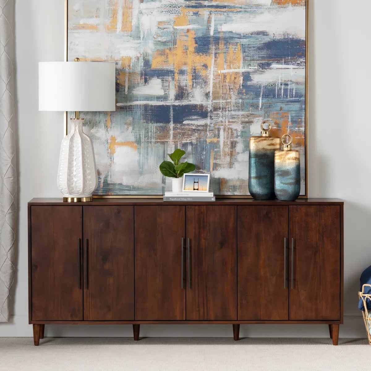 Crestview Collection Parkway Dark Brown Acacia Sideboard