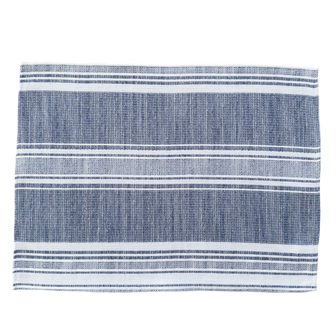 Anaya Home Beach Club Stripe Indigo Indoor Outdoor Placemat - Image 2