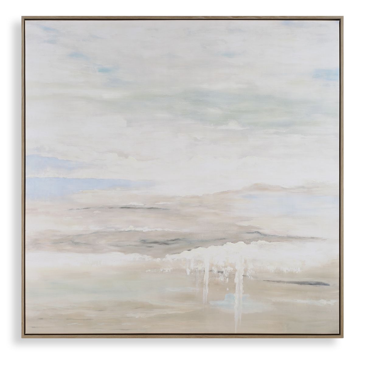 Uttermost Gravity Abstract Hand Painted Canvas With Light Gray Wash Frame - Image 2