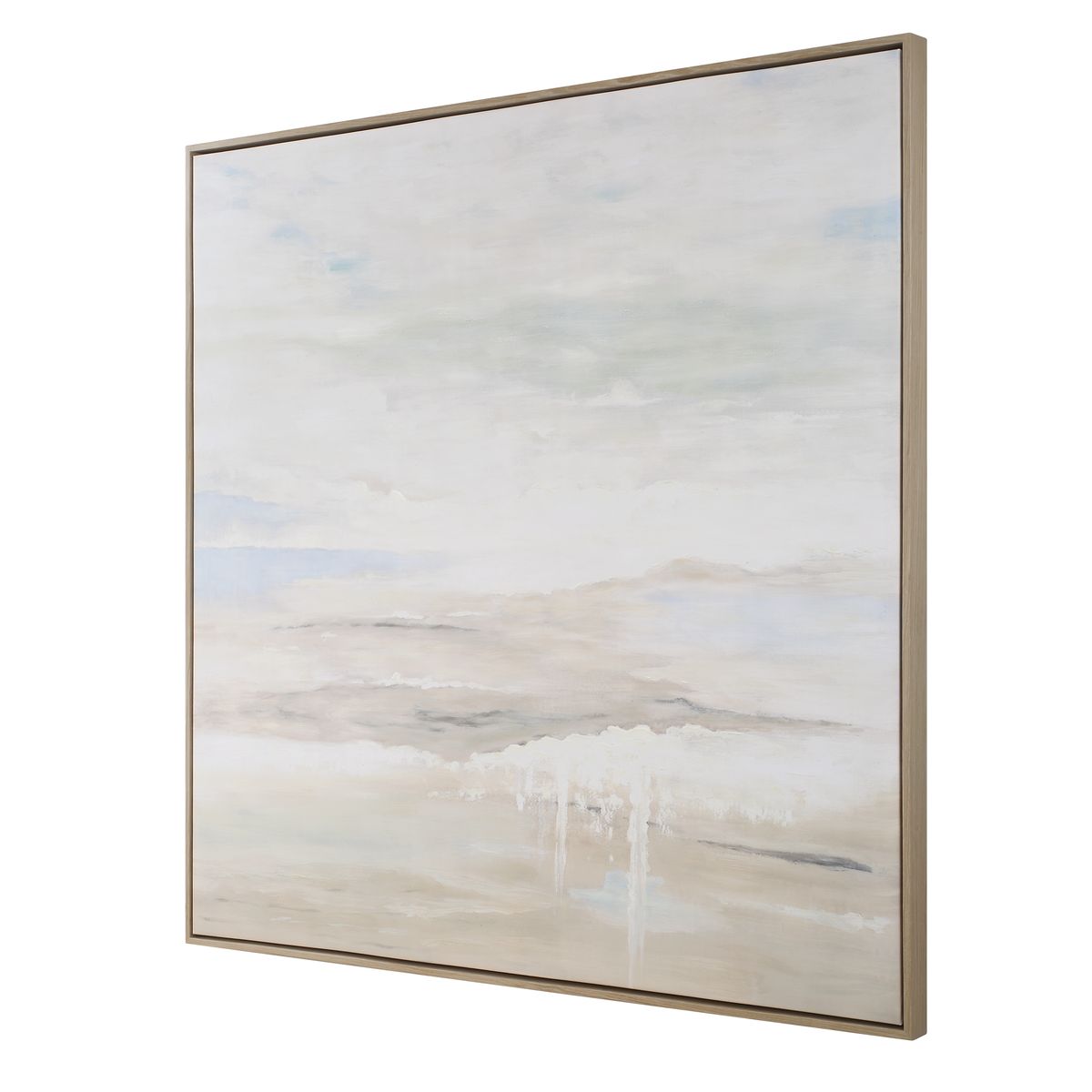 Uttermost Gravity Abstract Hand Painted Canvas With Light Gray Wash Frame - Image 3