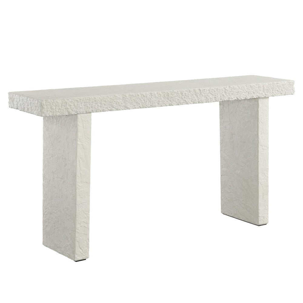 Uttermost Hagan Limestone Glass Reinforced Concrete Console Table ~ Indoor And Outdoor Use - Image 3