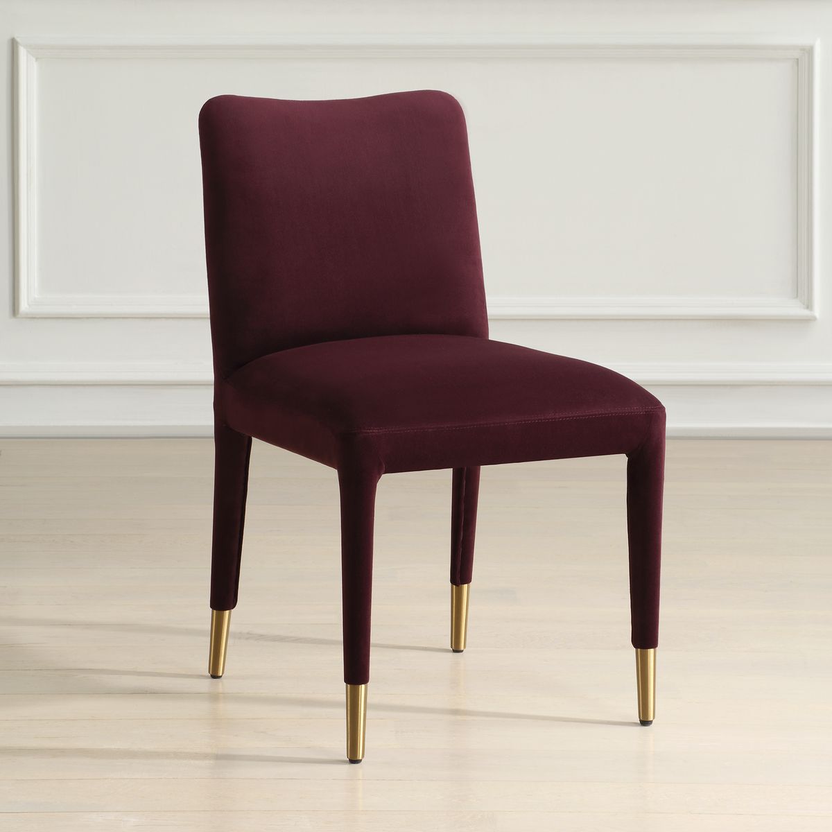 Uttermost Conifer Plum Velvet Modern Dining Chairs ~ Set Of 2 - Image 2