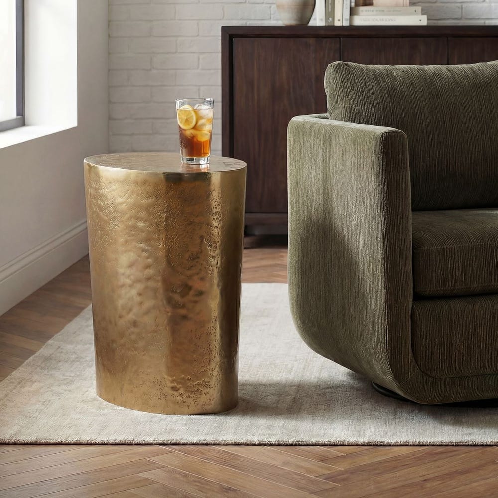 Uttermost Morroni Antique Brass Accent Table - Image 1