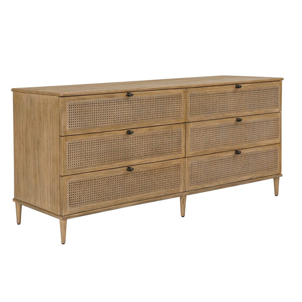 Uttermost Coast Natural Rattan Cane Six- Drawer Chest - Image 2