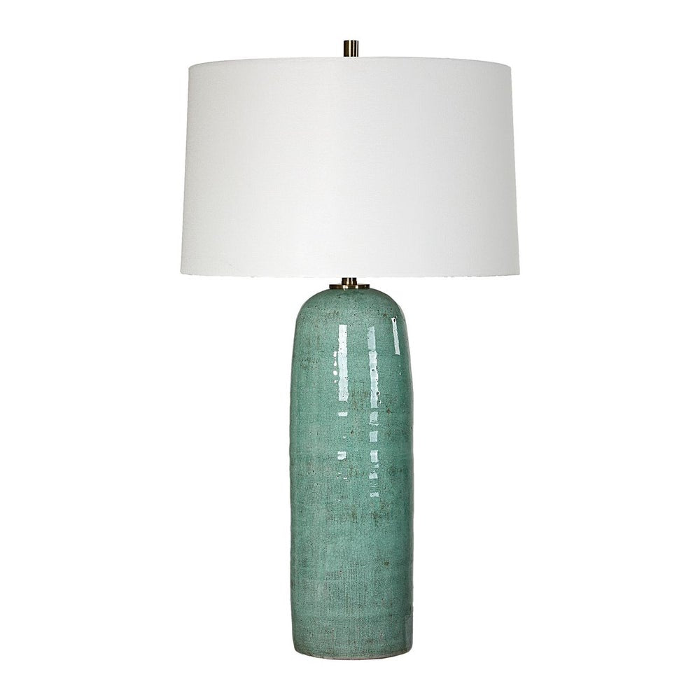 Uttermost Andale Crackled Teal Ceramic Base Table Lamp - Image 3
