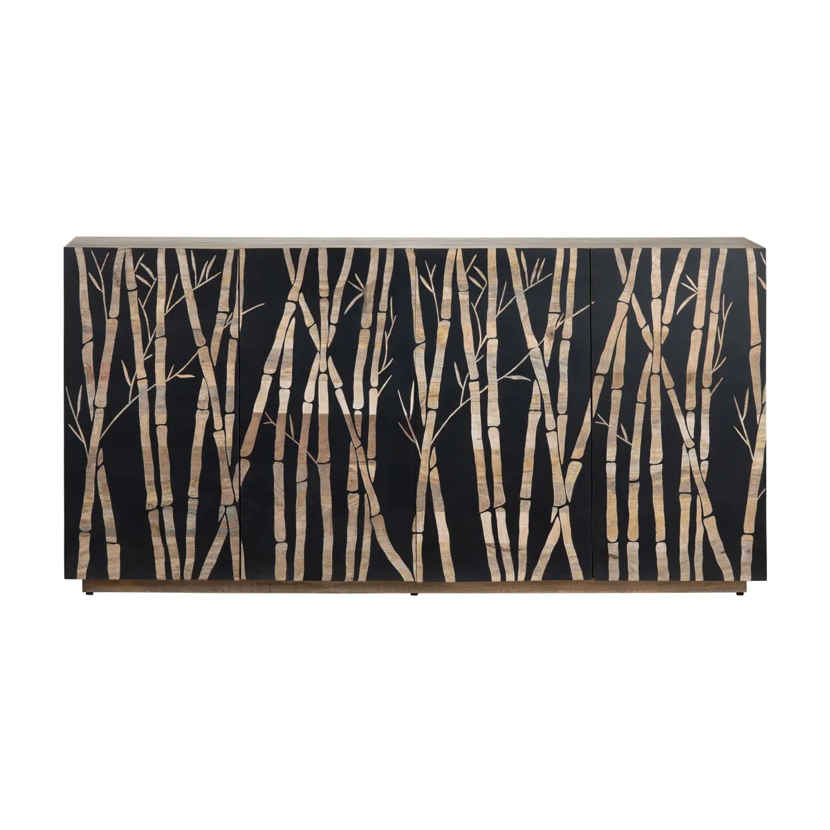 Crestview Collection Bamboo Four- Door Sideboard - Image 3