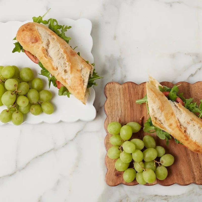 etúHOME Square Scalloped Appetizer Cheese Board Set of 2 ~ IN-PURCHASE ONLY - Image 3