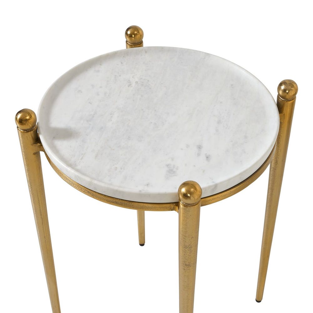 Uttermost Nahunta Antique Brass Accent Table - Image 3
