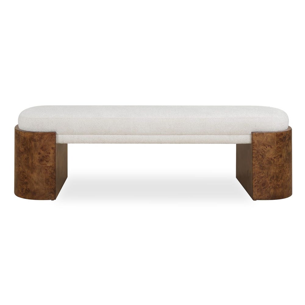 Uttermost Thorian Curved Burl Wood Legs Bench - Image 3