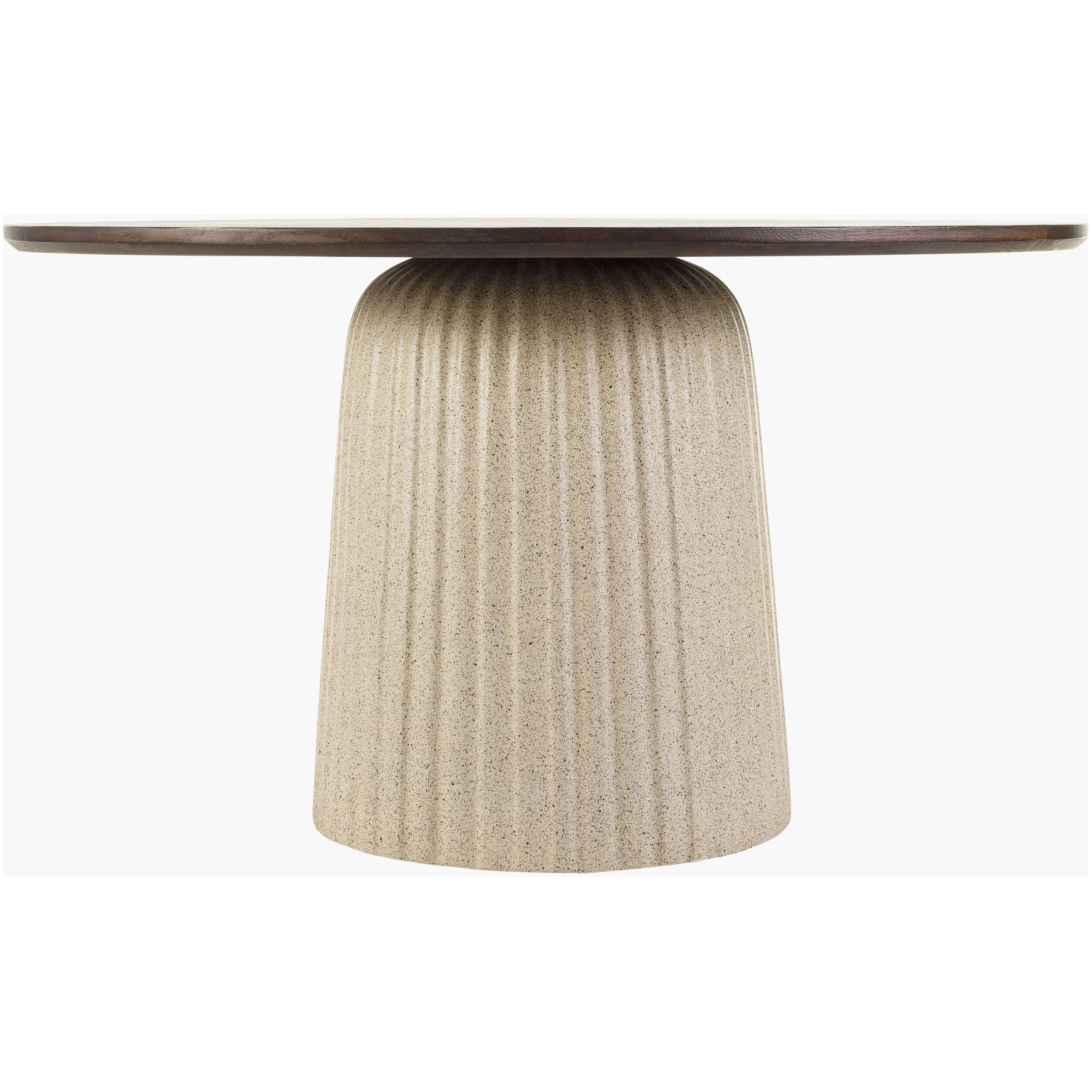 Surya Cornelia Modern Dark Oak Top With Concrete Base Coffee Table - Image 3
