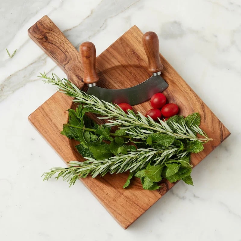 etúHOME French Cutting Board With Mezzaluna Set ~ IN-STORE PURCHASE ONLY - Image 2