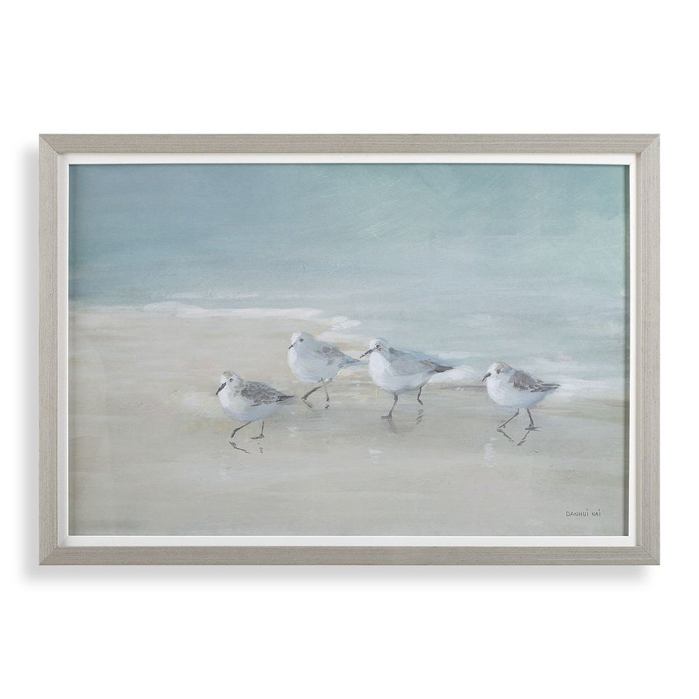 Uttermost Tranquil Shorebirds On The Sand Framed Print - Image 3