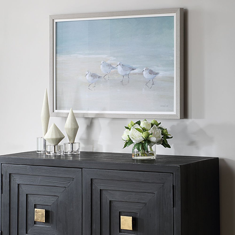 Uttermost Tranquil Shorebirds On The Sand Framed Print - Image 2