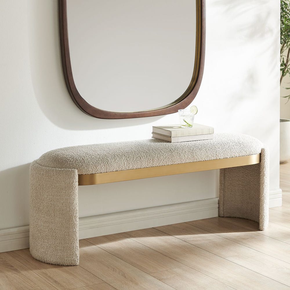 Uttermost Serena Textured Boucle Bench - Image 2