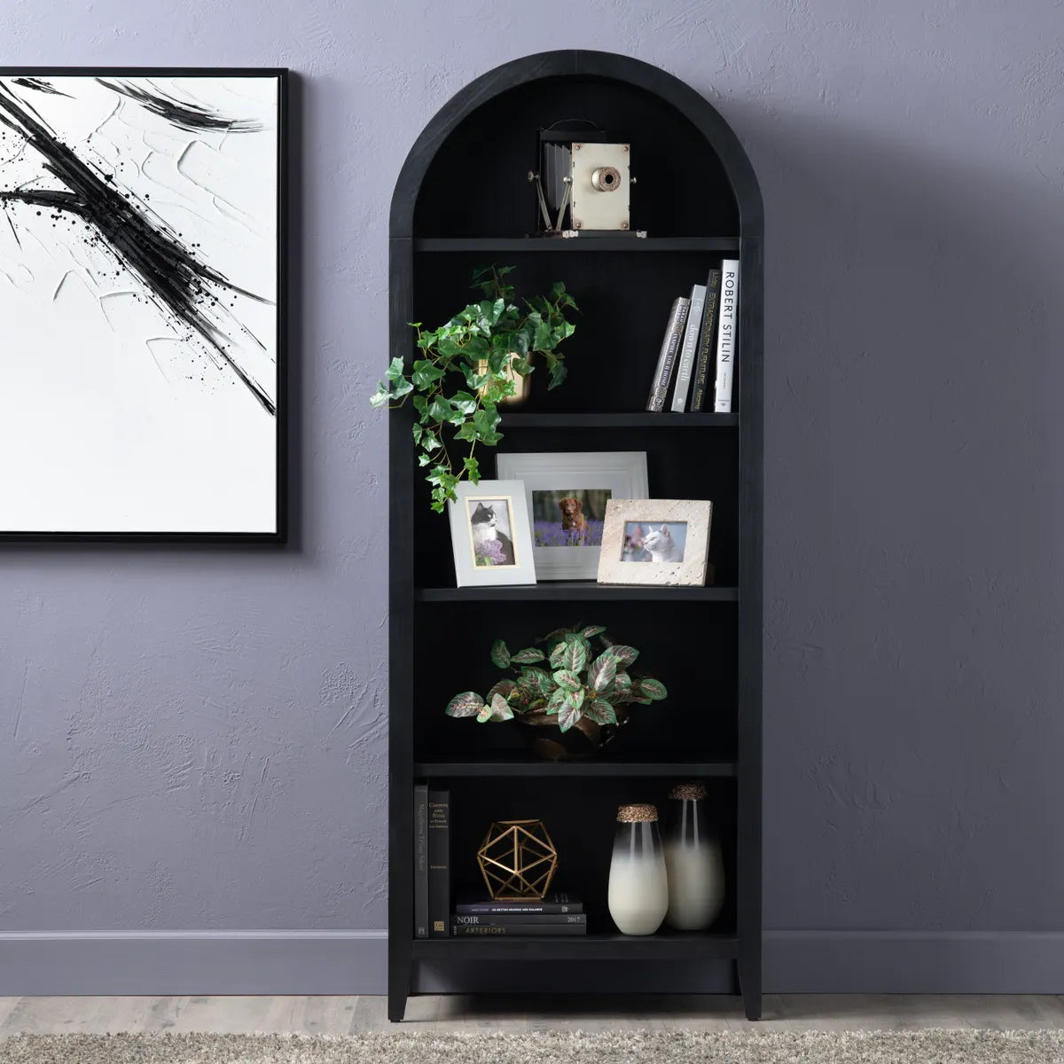 Crestview Collection Porter Black Etagere - Image 1
