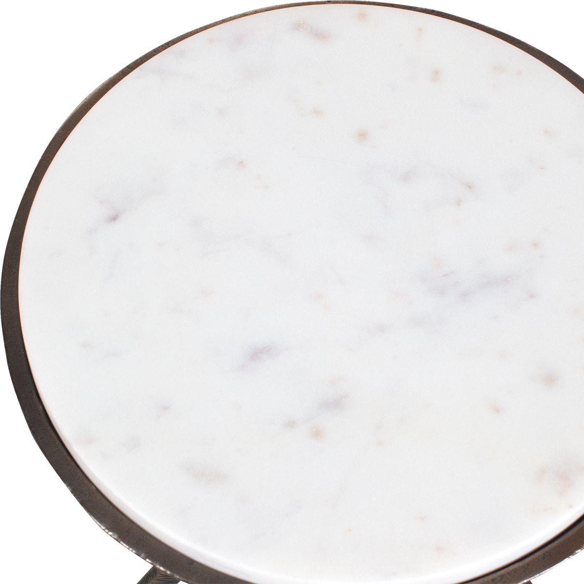 Uttermost Tilton Marble Top With Dark Bronze Accent Table - Image 3