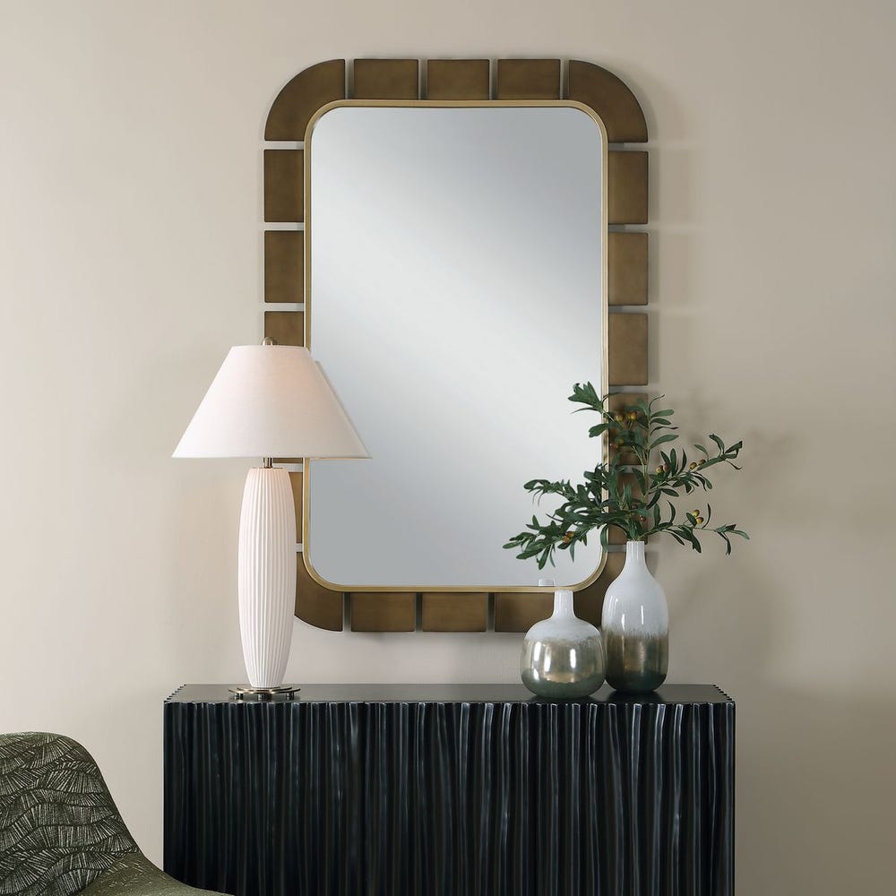 Uttermost Segment Dark Bronze Mirror - Image 1