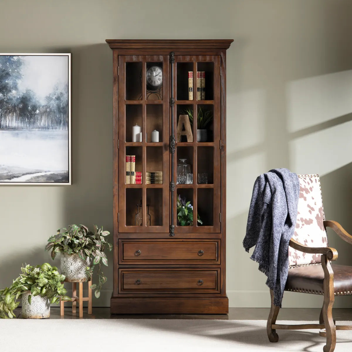 Crestview Collection Rutherford Curio Cabinet - Image 1